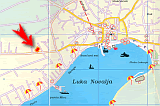 Le plan de ville Novalja